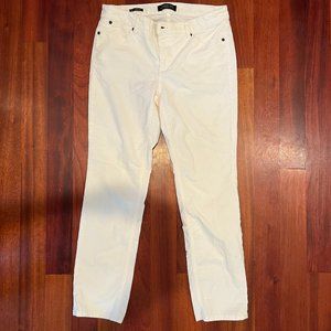 Women's Talbot's Petite Straight White Corduroy Jeans
